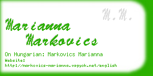 marianna markovics business card